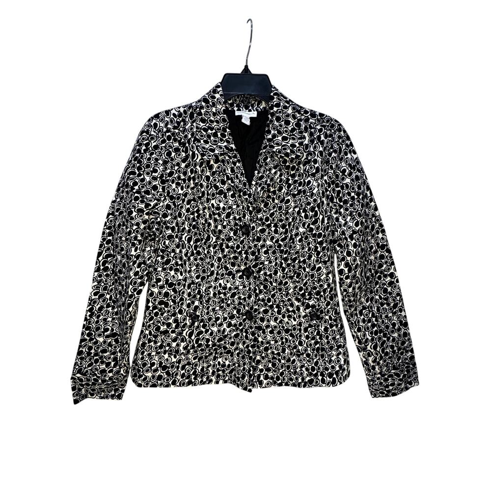 Charter Club Black/White Church Office Suit Jacket M